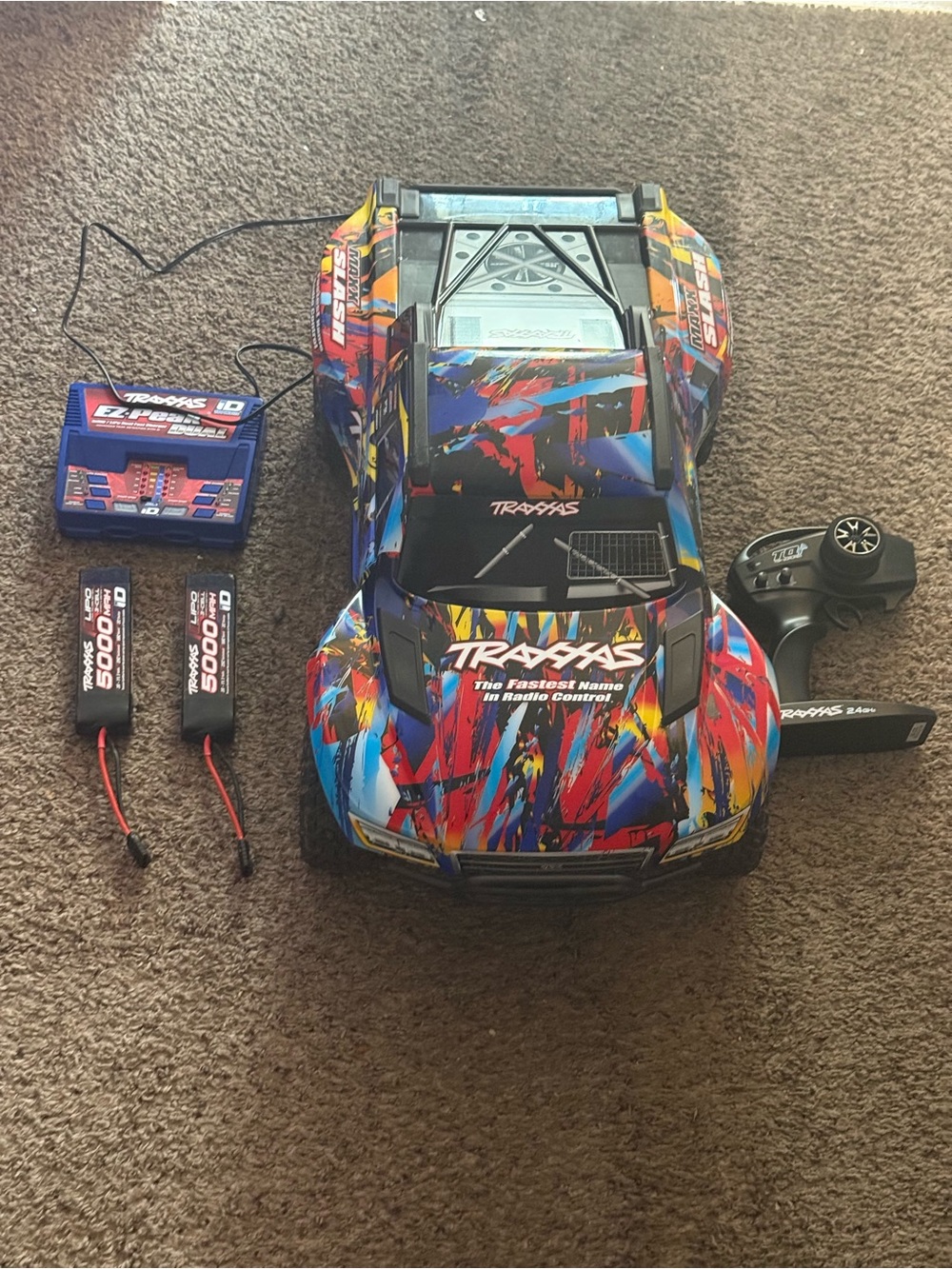 Traxxas Colorful Brushless RC Short Course Truck with Controller